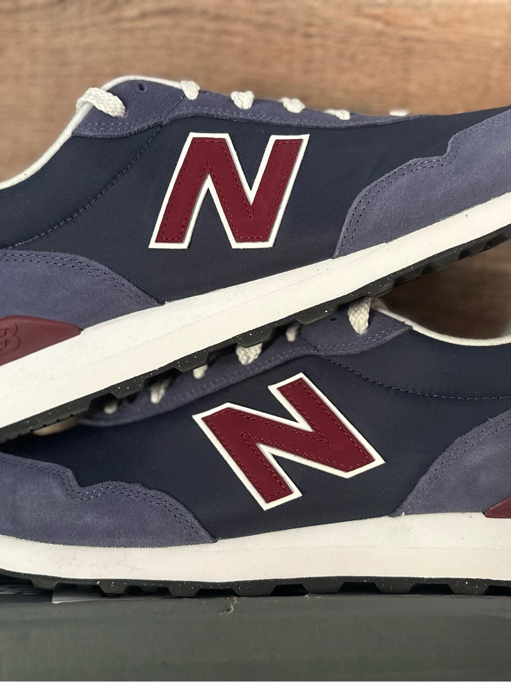 New Balance Men's Navy and Burgundy Retro Runner
